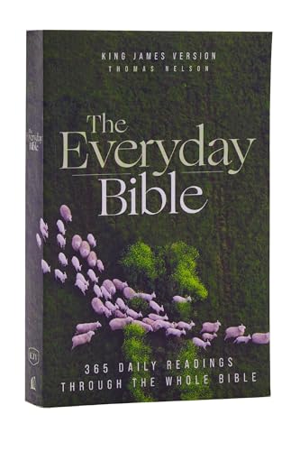 Kjv, the Everyday Bible, Paperback, Red Letter, Comfort Print: 365 Daily Readings Through the Whole Bible by Thomas Nelson, Paperback book cover