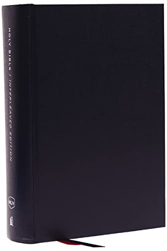 Nkjv, Interleaved Bible, Journal Edition, Hardcover, Blue, Red Letter, Comfort Print: The Ultimate Bible Journaling Experience by Thomas Nelson, Hardcover book cover