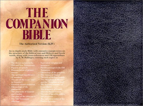 Companion Bible-KJV (Black Genuine Leather Indexed) by E W Bullinger, Leather book cover