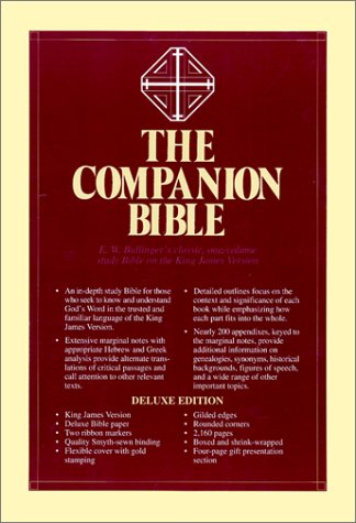 Companion Bible-KJV (Burgundy Bonded Leather) by E W Bullinger, Leather book cover