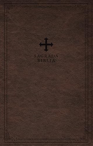 Biblia Catolica, Tamano Personal, Leathersoft, Cafe, Comfort Print by Editorial Catolica, Leather book cover