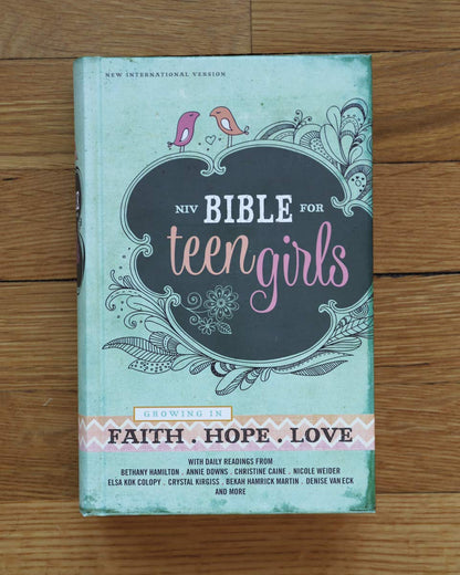 NIV, Bible for Teen Girls, Hardcover: Growing in Faith, Hope, and Love – the Perfect Christian Faith Gift for Your Teenage Girl, Age 13-18