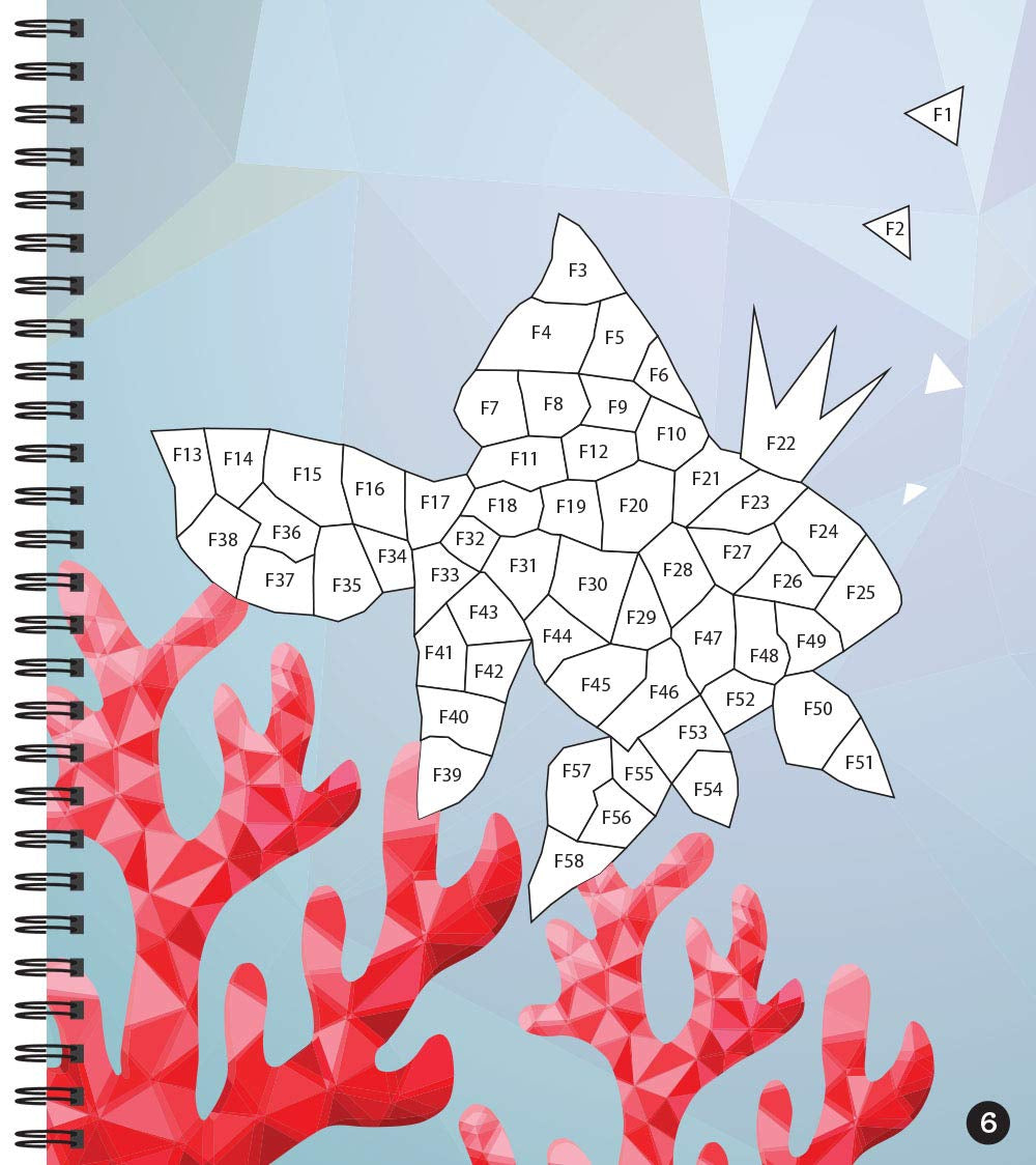 Brain Games - Sticker by Number: Ocean Treasures (13 Images to Sticker)