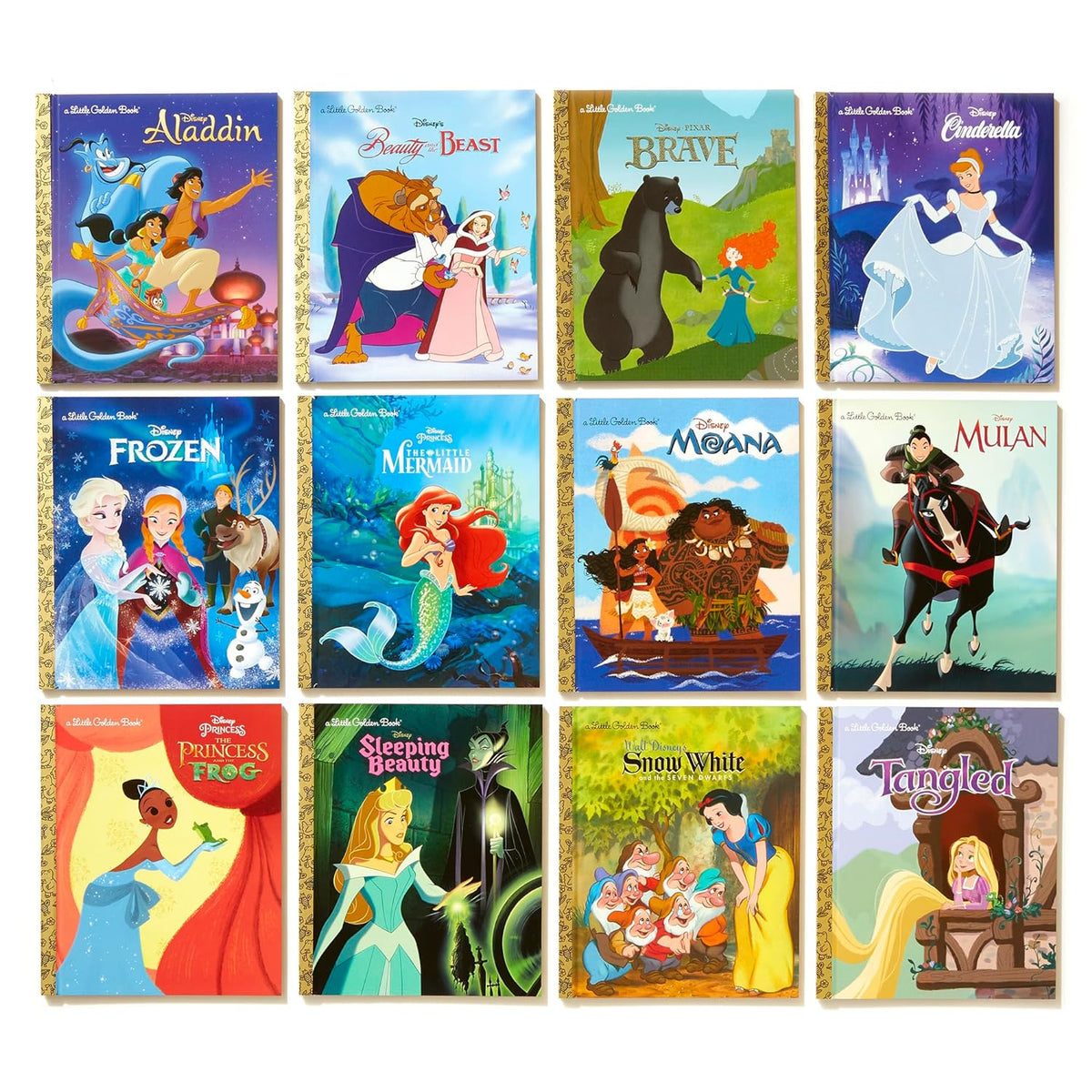 Twelve hardcover Disney Princess storybooks in a keepsake slipcase