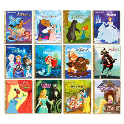 Twelve hardcover Disney Princess storybooks in a keepsake slipcase