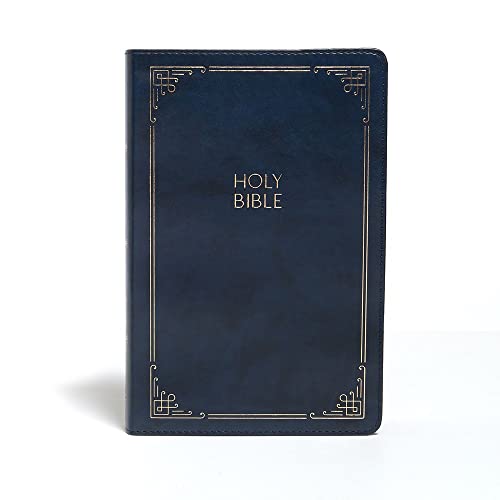 KJV Large Print Personal Size Reference Bible, Navy Leathertouch Indexed by Holman Bible Publishers, Imitation Leather book cover