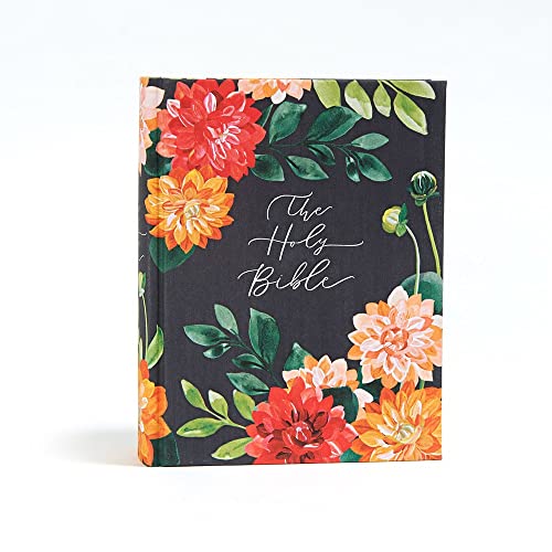 CSB Notetaking Bible, Hosanna Revival Edition, Dahlias by Hosanna Revival, Hardcover book cover