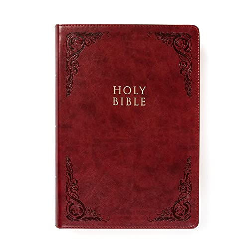 KJV Super Giant Print Reference Bible, Burgundy Leathertouch, Indexed by Holman Bible Publishers, Imitation Leather book cover