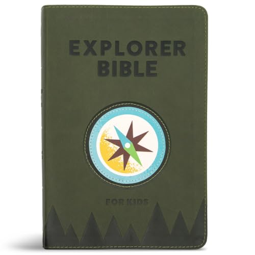 CSB Explorer Bible for Kids, Olive Compass Leathertouch by Csb Bibles by Holman, Imitation Leather book cover