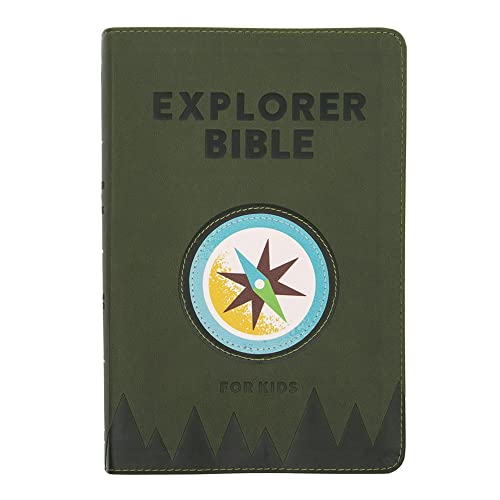 CSB Explorer Bible for Kids, Olive Compass Leathertouch, Indexed by Csb Bibles by Holman, Imitation Leather book cover