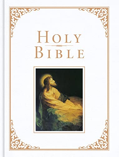 KJV Family Bible, Deluxe White Bonded Leather Over Board: Holy Bible by Holman Bible Publishers, Bonded Leather book cover