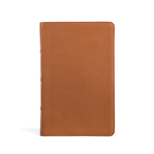 CSB Single-Column Personal Size Bible, Saddle Genuine Leather by Csb Bibles by Holman, Leather book cover