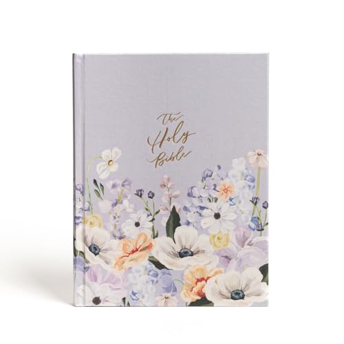 CSB Notetaking Bible, Large Print Hosanna Revival Edition, Lavender/Peach Cloth Over Board: The Holy Bible by Csb Bibles by Holman, Hardcover book cover