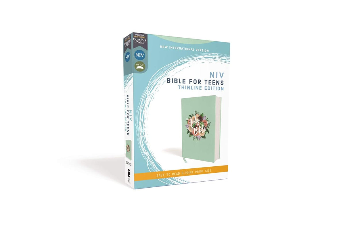 NIV, Bible for Teens, Thinline Edition, Cloth over Board, Floral, Red Letter, Comfort Print