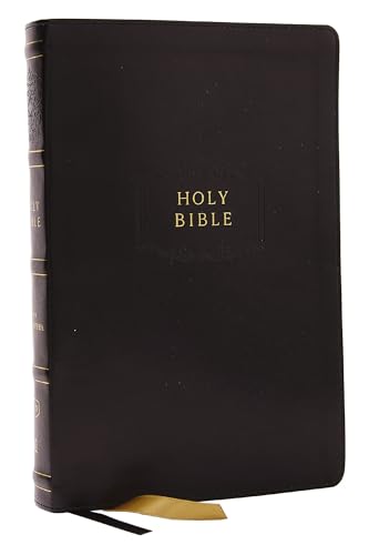 KJV Holy Bible with Apocrypha and 73,000 Center-Column Cross References, Black Leathersoft, Red Letter, Comfort Print: King James Version cover