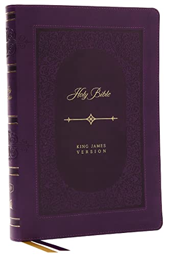 KJV Holy Bible: Giant Print Thinline Bible, Purple Leathersoft, Red Letter, Comfort Print: King James Version (Vintage Series) by Thomas Nelson, Imitation Leather book cover