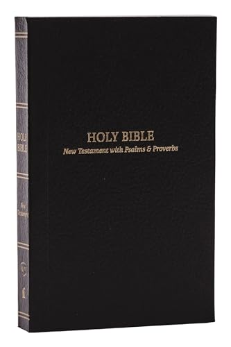 KJV Holy Bible: Pocket New Testament with Psalms and Proverbs, Black Softcover, Red Letter, Comfort Print: King James Version by Thomas Nelson, Paperback book cover