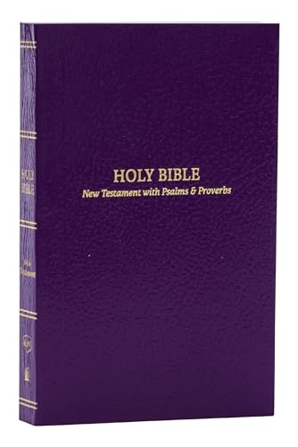 KJV Holy Bible: Pocket New Testament with Psalms and Proverbs, Purple Softcover, Red Letter, Comfort Print: King James Version by Thomas Nelson, Paperback book cover