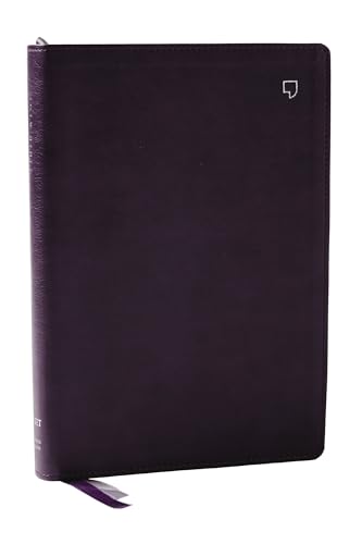 Net Bible, Large Print Thinline with Cross References, Purple Leathersoft, Comfort Print by Thomas Nelson, Imitation Leather book cover