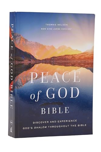 Peace of God Bible: Discover and Experience God's Shalom Throughout the Bible (Nkjv, Softcover, Red Letter, Comfort Print) by Jeremiah J Johnston Phd, Paperback book cover
