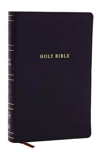 NKJV Personal Size Large Print Bible with 43,000 Cross References, Black Leathersoft, Red Letter, Comfort Print by Thomas Nelson, Imitation Leather book cover