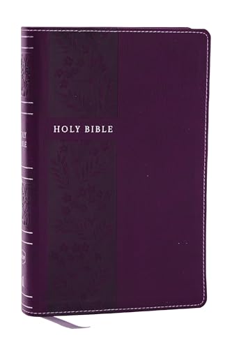 NKJV Personal Size Large Print Bible with 43,000 Cross References, Purple Leathersoft, Red Letter, Comfort Print (Thumb Indexed) by Thomas Nelson, Imitation Leather book cover