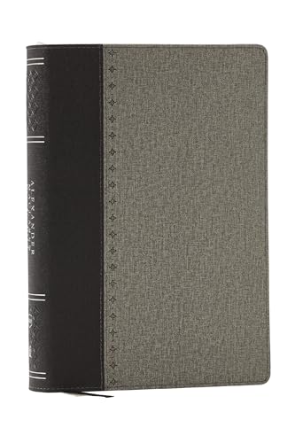 Alexander MacLaren Study Bible: Encouragement and Insights for a Christ-Centered Life (Nkjv, Black/Gray Leathersoft, Comfort Print, Thumb Indexed) by Thomas Nelson, Imitation Leather book cover