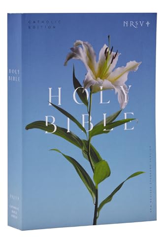 NRSV Catholic Edition Bible, Easter Lily Paperback (Global Cover Series): Holy Bible by Catholic Bible Press, Paperback book cover