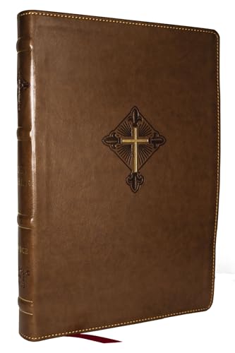 Rsv2ce, Thinline Large Print Catholic Bible, Brown Leathersoft, Comfort Print by Catholic Bible Press, Imitation Leather book cover