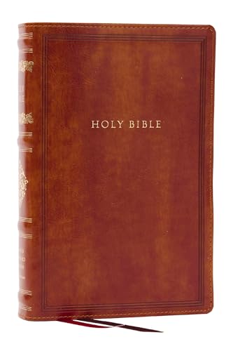 RSV Personal Size Bible with Cross References, Brown Leathersoft, (Sovereign Collection) by Thomas Nelson, Imitation Leather book cover