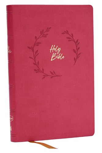 NKJV Holy Bible, Value Ultra Thinline, Pink Leathersoft, Red Letter, Comfort Print by Thomas Nelson, Imitation Leather book cover