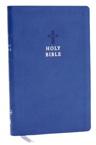 NKJV Holy Bible, Value Ultra Thinline, Blue Leathersoft, Red Letter, Comfort Print book cover