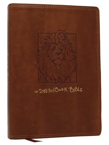 The Sketchbook Bible: The Complete Bible with Hundreds of Illustrations (Nkjv, Brown Leathersoft, Red Letter, Comfort Print) by Paul Mignard, Imitation Leather book cover