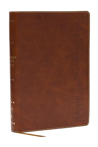 Student Study Bible: A Guide to Knowing and Living God's Word (Nkjv, Brown Leathersoft, Red Letter, Comfort Print) by Thomas Nelson, Imitation Leather book cover
