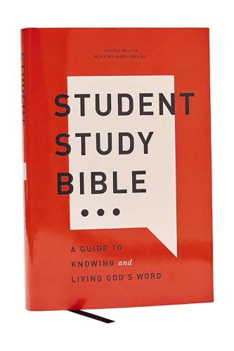 Student Study Bible: A Guide to Knowing and Living God's Word (Nkjv, Hardcover, Red Letter, Comfort Print) by Thomas Nelson, Hardcover book cover