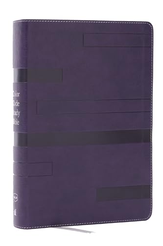 Color Code Study Bible, Revealing God's Truth Color by Color (Nkjv, Purple Leathersoft, Red Letter) by Thomas Nelson, Imitation Leather book cover
