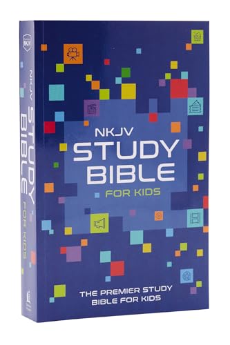 NKJV Study Bible for Kids, Softcover: The Premier Study Bible for Children (Ages 7-12) by Thomas Nelson, Paperback book cover