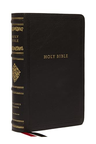 KJV Large Print Reference Bible, Black Leathersoft, Red Letter, Comfort Print, Thumb Indexed (Sovereign Collection): Holy Bible, King James Version by Thomas Nelson, Imitation Leather book cover