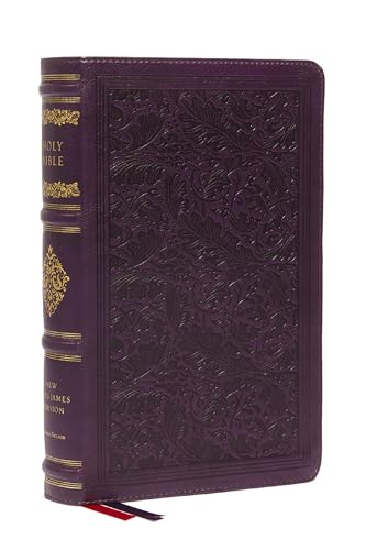 NKJV Large Print Reference Bible, Purple Leathersoft, Red Letter, Comfort Print (Sovereign Collection): Holy Bible, New King James Version by Thomas Nelson, Imitation Leather book cover