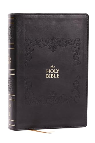 KJV Holy Bible: Personal Size Giant Print, Black Leathersoft, Red Letter, Comfort Print: King James Version by Thomas Nelson, Imitation Leather book cover