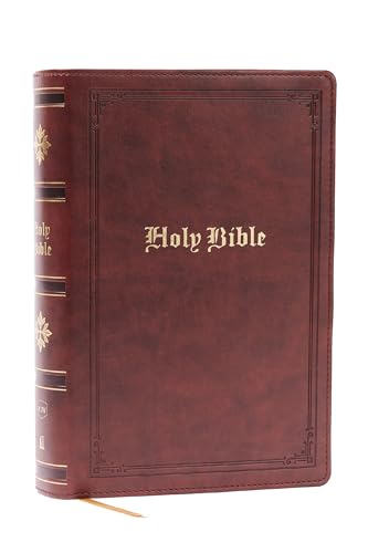 KJV Holy Bible: Personal Size Giant Print, Brown Leathersoft, Red Letter, Comfort Print: King James Version by Thomas Nelson, Imitation Leather book cover