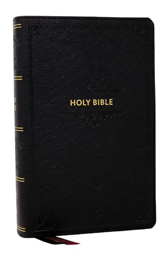 KJV Personal Size Large Print End-Of-Verse Reference Bible, Black Leathersoft, Red Letter, Comfort Print by Thomas Nelson, Imitation Leather book cover