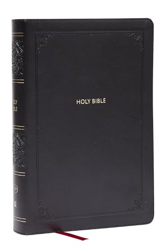 KJV Giant Print End-Of-Verse Reference Bible, Black Leathersoft, Red Letter, Comfort Print by Thomas Nelson, Imitation Leather book cover