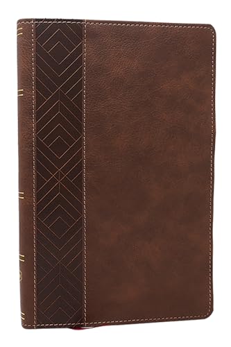 Nkjv, Personal Size New Testament, Brown Leathersoft, Red Letter, Comfort Print by Thomas Nelson, Imitation Leather book cover