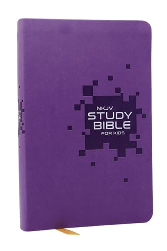 NKJV Study Bible for Kids, Purple Leathersoft: The Premier Study Bible for Children (Ages 7-12) by Thomas Nelson, Imitation Leather book cover