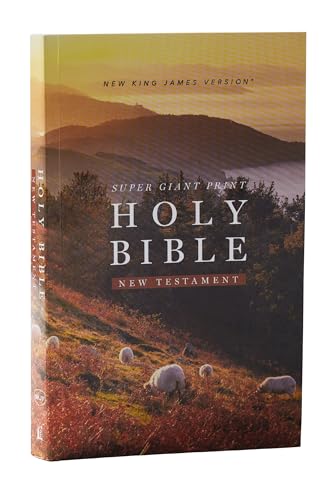 NKJV Super Giant Print New Testament, Softcover, Red Letter, Comfort Print by Thomas Nelson, Paperback book cover