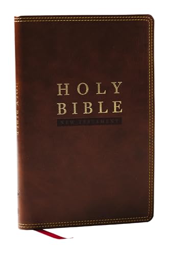 NKJV Super Giant Print New Testament, Brown Leathersoft, Red Letter, Comfort Print by Thomas Nelson, Imitation Leather book cover