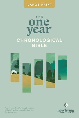One Year Chronological Bible-NLT-Premium Slimline Large Print by New Living Translation, Paperback book cover