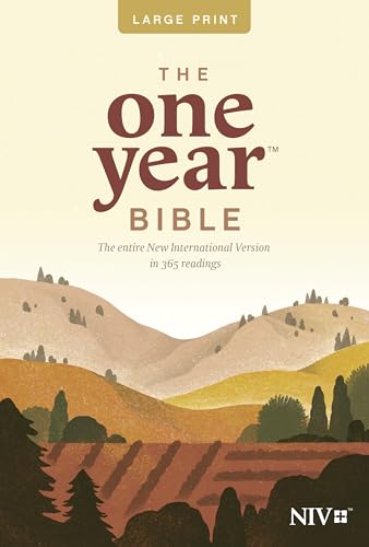 One Year Bible-NIV-Premium Slimline Large Print by Tyndale, Paperback book cover