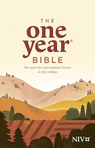 One Year Bible-NIV by Tyndale, Paperback book cover
